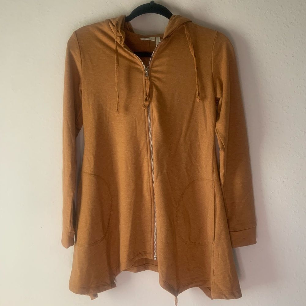 LOGO by Lori Goldstein French terry gold hoodie XXS